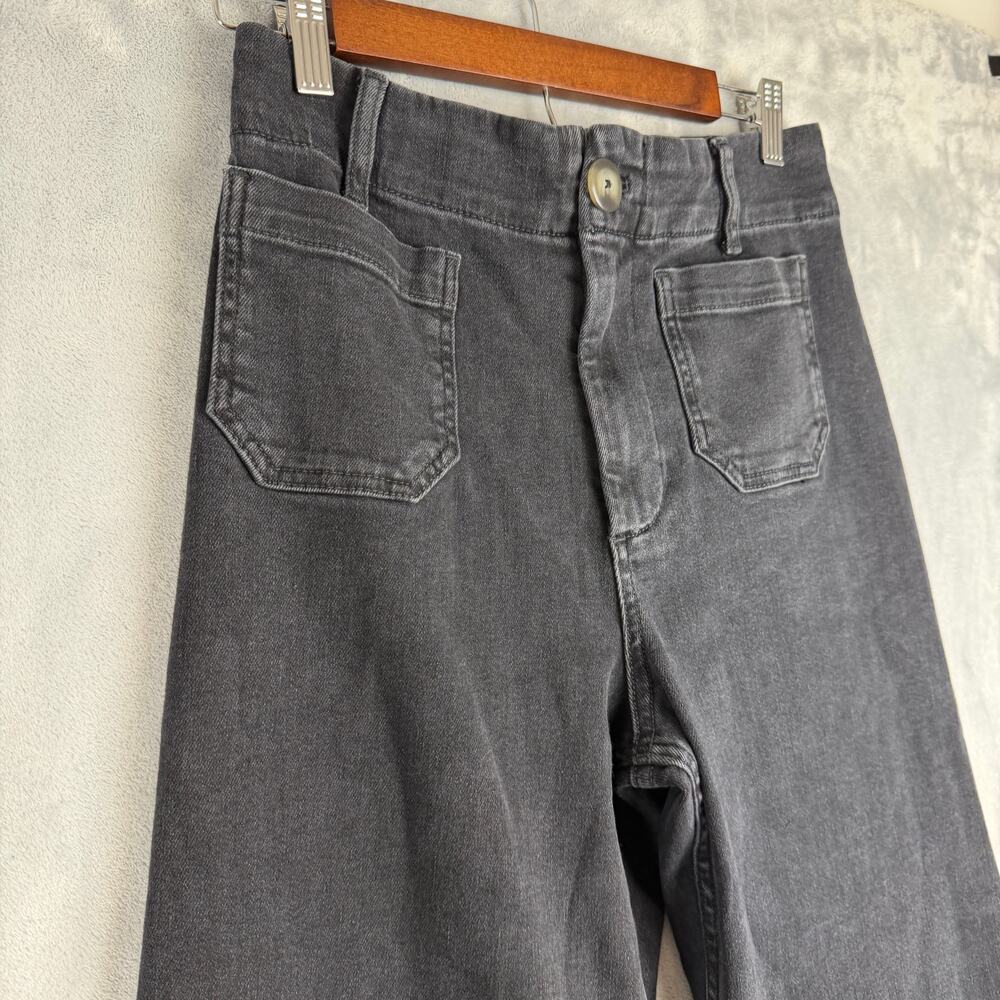Pilcro Women's Wide Leg Jeans in Charcoal Gray